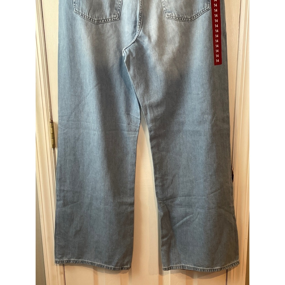 Aeropostale Jeans Women's 14 Blue New High Rise Wide Leg Non-Stretch Denim New - Picture 7 of 14